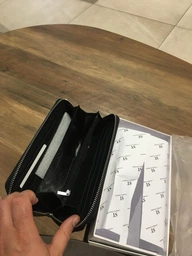 Чоловічий гаманець ST Leather з натуральної шкіри чорного кольору великий розмір з блискавкою для прав та паспорта (bg184fash51) фото від покупців 10