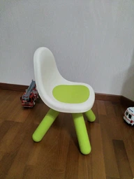Стілець зі спинкою Kid 33х33х50сm блакитно-сірий фото від покупців 16
