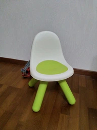 Стілець зі спинкою Kid 33х33х50сm блакитно-сірий фото від покупців 17