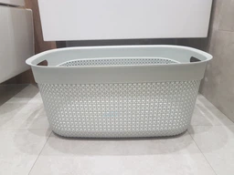 Кошик для білизни Ucsan plastik Drop Design 33 л сіра M-168 фото від покупців 3