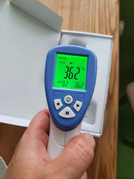 Електронний безконтактний інфрачервоний термометр IR Termomont Non contact DT-8809C (голубой - белый ) фото от покупателей 18