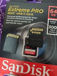 Карта пам'яті SANDISK 64GB SDXC class 10 UHS-II 4K Extreme Pro (SDSDXPK-064G-GN4IN)