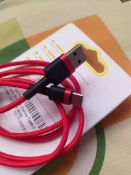 Кабель Baseus cafule Cable USB For Type-C 2A 3m Black+Red фото від покупців 1