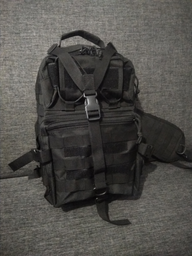 Тактичний штурмовий військовий рюкзак з однією лямкою Armour Tactical М4 Oxford 600D (з системою MOLLE) 20 літрів Чорний фото від покупців 1