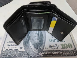 Женский компактный бумажник на кнопке из натуральной кожи ST Leather темно-красный (bg188fash85) фото от покупателей 4