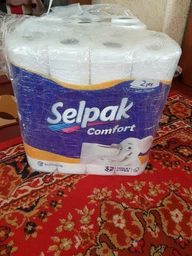 Упаковка туалетного паперу Selpak Comfort 2 пачки по 4 рулони (8690530802117) фото від покупців 1