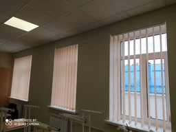 Вертикальні тканинні жалюзі Roll Group Лайн 127 мм 210х250 см Абрикос фото від покупців 1