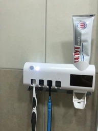 Диспенсер для зубной пасты и щеток автоматический Toothbrush sterilizer (W-020) , УФ-стерилизатор