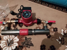 Байпас стальной STA для отопления клапан короткий 40 (1 1/2") 380 мм + Насос