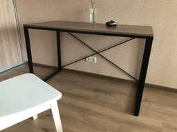 Письменный стол Ferrum-decor Серии Конект 75x120x600 черный ДСП Дуб Сонома 16мм (XK00166) фото от покупателей 1