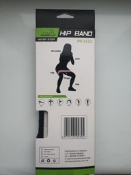 Тканева гумка для фітнесу та спорту PowerPlay 4111 Hip Band L Light Чорна (d_84cm) фото от покупателей 7