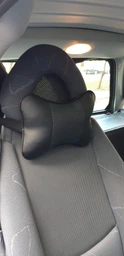 Подушка Автомобільна під Шию ComfortLine на Підголовник Екошкіра Чорна фото від покупців 3