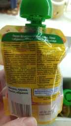 Дитяче пюре Milupa Яблуко, груша, банан і абрикос з 6 місяців 80 г (6438091403600) фото від покупців 2
