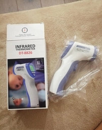 Бесконтактный инфракрасный термометр Non-contact для детей (бело-сиреневый) фото от покупателей 6