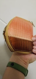 Кошелек женский кожаный Kafa с блокировкой RFID-сигналов, красно-черный (AE1869) фото от покупателей 6