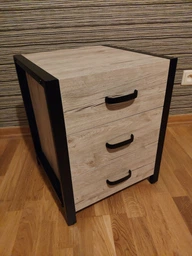 Тумба універсальна Ferrum-decor Вів'єн 3 50x41x40 чорний ДСП Дуб Сонома 16мм (XK00148)