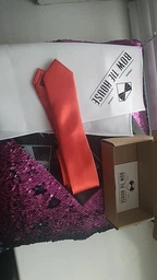 Краватка Bow Tie House червона атласна в трьох розмірах 00001