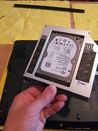 Адаптер Grand-X для подключения HDD 2.5'' в отсек привода ноутбука SATA3 Slim 9.5 мм (HDC-26) фото от покупателей 6