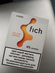 Картридж для POD-систем Fich Pods Yellow Mango 4% 40 мг 2 х 0.8 мл (Жовте манго) (6971575731092)
