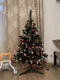Елка искусственная Снежная королева 1 м зеленая с белым кончиком