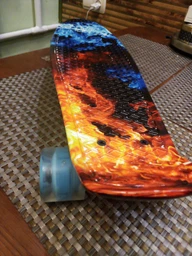 Пенні борд Penny Board HB-23 New зі світними колесами Космос Фіолетовий