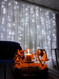 Светодиодная гирлянда штора Lux 2.5*2.5 метра занавес 240LED Белая фото від покупців 5