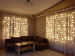 Светодиодная гирлянда Shine X-mas Lights 200-4 Штора занавесь 156LED 2*2 метра белый фото от покупателей 5