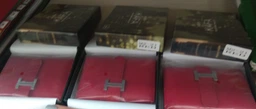 Шкіряна візитниця KAFA з блокуванням RFID-сигналів, червона (M2-21/1)
