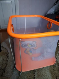 Дитячий манеж ігровий KinderBox сонечко Жовтий панда з дрібною сіткою (SUN 4336) фото від покупців 1