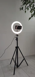 Кольцевая светодиодная LED лампа Ring 26 см со штативом и держателем для телефона (14324mel2) фото от покупателей 19