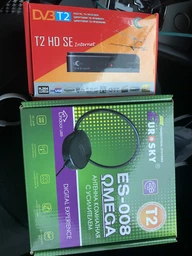 Комплект Т2 ( ТВ-тюнер DVB-T2 + антена для Т2 Eurosky ES 008 кімнатна з підсилювачем) Тд