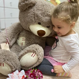 Плюшевий ведмедик Mister Medved з латками Бруно 100 см Капучіно фото від покупців 2