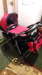 Універсальна коляска 2 в 1 NeoBaby 702/4 Чорно-червона (00702/4-Ч) фото від покупців 6