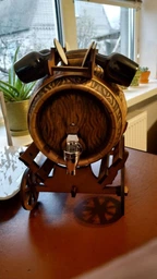 Бочка керамическая 3 л на фире с серым краном и бокалами HandMade Diptaro Ручная работа фото от покупателей 10