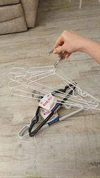 Набор 10 шт детские плечики Hanger 30 см бирюзового цвета металлические в силиконовом покрытии фото от покупателей 3
