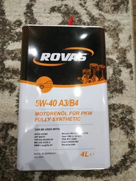 Моторне масло Rovas 5W-40 A3/B4 SN/CF 4л (73623)
