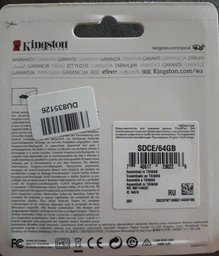 Карта памяти Kingston 64GB microSDXC class 10 UHS-I U1 A1 High Endurance (SDCE/64GB) фото от покупателей 17