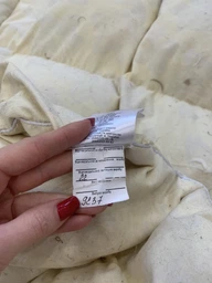 Одеяло пуховое MirSon Extra №042 кассетное 90% серый Extra пух 172x205 см Зима+ (2200000002716) фото от покупателей 10