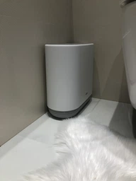 Відро для сміття MBM HOME вузьке BP-14 WHITE/BLACK пластикове біле/чорне