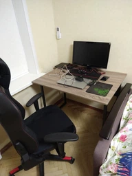 Компьютерный стол Ferrum-decor Майк 75x140x60 черный ДСП Белое 16мм фото от покупателей 11