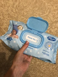Упаковка влажных салфеток Smile Baby Экстракт ромашки и алоэ 2 пачки по 100 шт (42113908) фото от покупателей 1