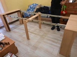 Стіл консоль трансформер розкладний Vi-Tall Білий опора ДСП 1600 мм х 1000 мм фото від покупців 1