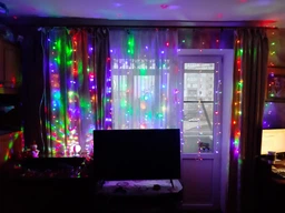 Светодиодная гирлянда штора Lux 2.5*2.5 метра занавес 240LED Белая фото від покупців 3