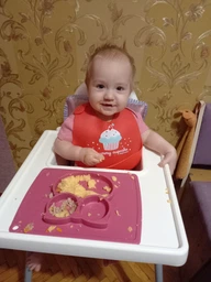 Слюнявчик силиконовый Canpol Babies с кармашком 28х23 см (74/020 Розовый) фото от покупателей 10