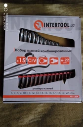Набір ключів комбінованих INTERTOOL 6-19 22мм 15шт (HT-1204) фото від покупців 2