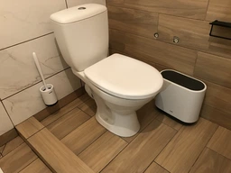 Відро для сміття MBM HOME вузьке BP-14 WHITE/BLACK пластикове біле/чорне
