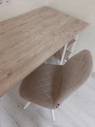 Компьютерный стол Ferrum-decor Кевин 75x120x70 белый ДСП Дуб Сан-Марино 16мм фото от покупателей 2