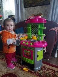 Дитяча ігрова "Кухня No8" ТехноК-0915. Зелена 81х51х30 см фото від покупців 15