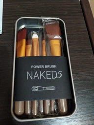 Набор кистей для макияжа Naked 5 в металлическом боксе 7 штук фото от покупателей 1