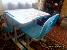 Комплект Evo-kids Evo-07 Blue (стол+стул) (Evo-07 Blue) фото от покупателей 5